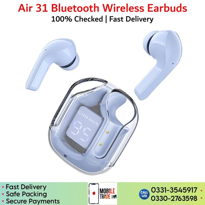 NEW Air 31 Wireless BT5.3 Headset T2 TWS Headphones ENC Headphones LED Power Digital Display Stereo Sound Earphones for Sports